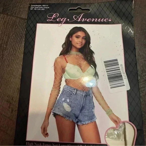 NWT leg avenue lime green fish net bodysuit Y2K goth rave  OS - Picture 4 of 4